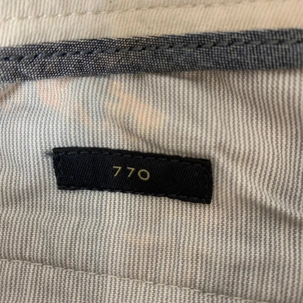 J.Crew 770 Straight‎ Fit Pants Mens 34x34 Grey Stretch Chambray Chinos Excellent